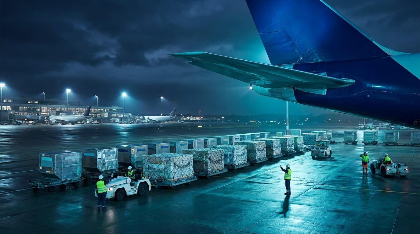 Luftfracht am Flughafen